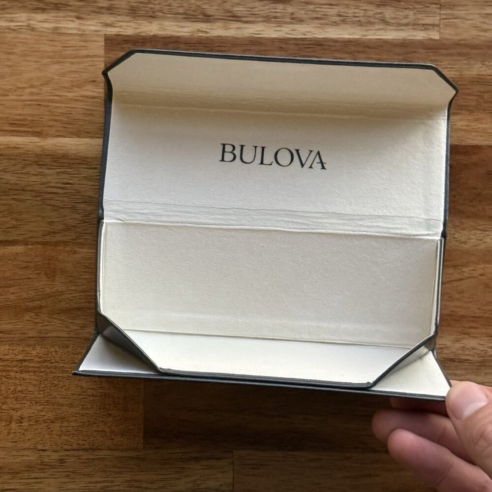 Bulova Triangular Folding Hard Case Only Glasses … - image 6